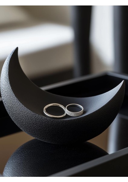 Hilal Ay Şeklinde Takı Tepsisi Takı Kutusu Masaüstü Organizeri