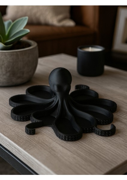 Ahtapot Şeklinde Dekor Takı Kutusu Masaüstü Organizeri