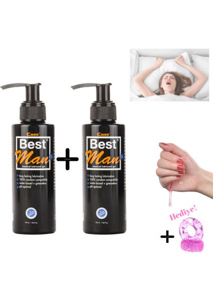 2'li - 150ML - Gecikmeye Yardımcı - Yenilebilir - Kayganlaştırıci Jel - Oral/anal/vajinal Kullanım