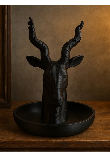 Antilop Kafası Desenli Dekor Takı Kutusu Masaüstü Organizeri