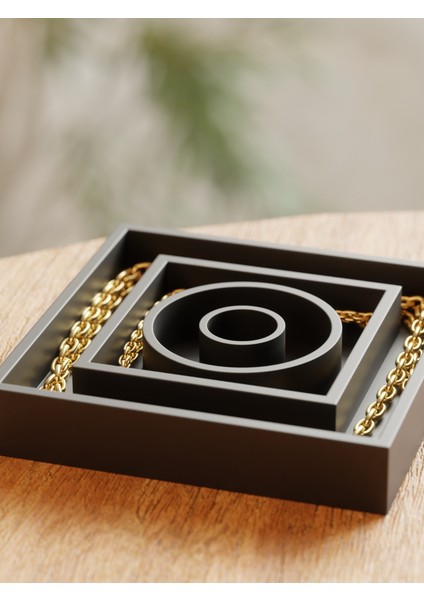 Kare Şeklinde Takı Tepsisi Takı Kutusu Masaüstü Organizeri