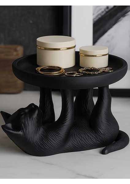 Kedi Takı Tepsisi Takı Kutusu Masaüstü Organizeri