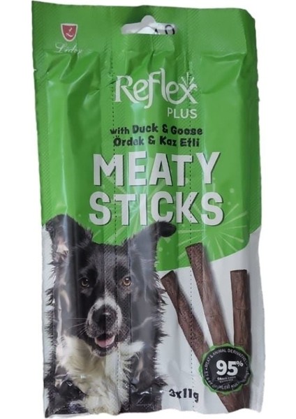 Plus Meaty Sticks Ördekli ve Kaz Etli Köpek Ödül Çubuk (3X11GR) 33 gr (STT:06/2026) modelleri