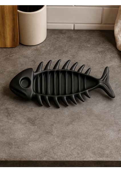 Balık Iskeleti Şeklinde Tepsi Takı Kutusu Masaüstü Organizeri