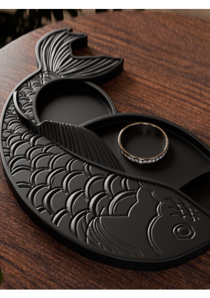 Balık Şeklinde Takı Tepsisi Takı Kutusu Masaüstü Organizeri