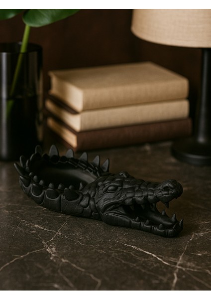 Timsah Şeklinde Takı Tepsisi Takı Kutusu Masaüstü Organizeri