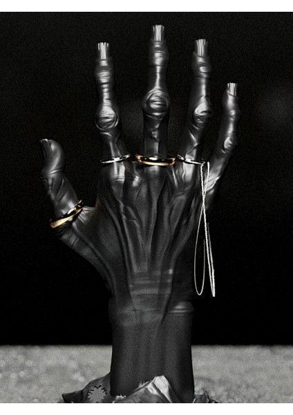 Iskelet El Şeklinde Takı Tepsisi Takı Kutusu Masaüstü Organizeri