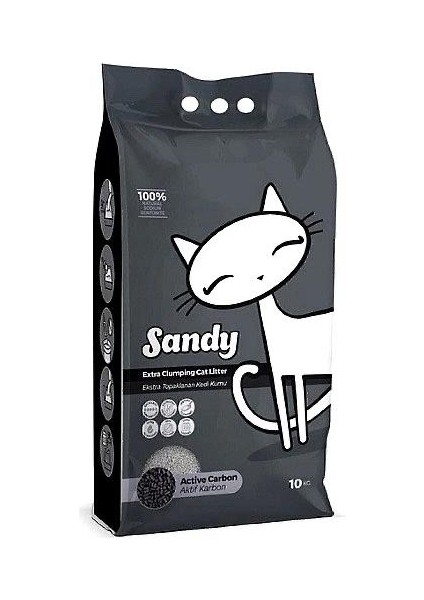Max Aktif Karbonlu Topaklanan Tozsuz Kedi Kumu 10KG 2'li modelleri