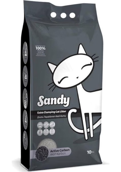 Max Aktif Karbonlu Topaklanan Tozsuz Kedi Kumu 10KG 2'li fırsatları