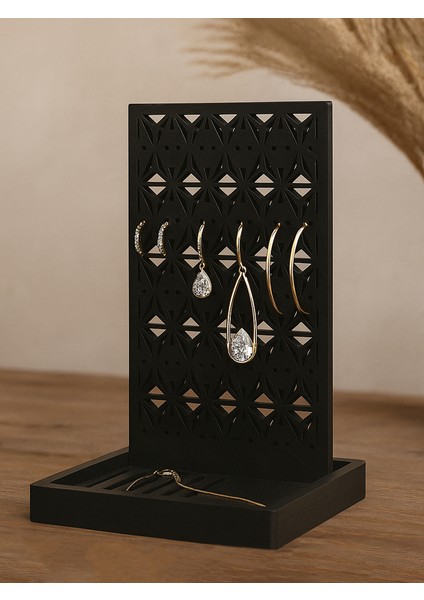 Geometrik Küpe Standı Takı Kutusu Masaüstü Organizeri