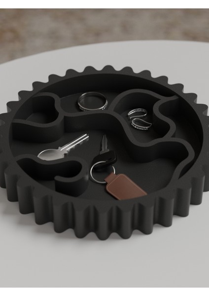 Dişli Şeklinde Takı Tepsisi Takı Kutusu Masaüstü Organizeri