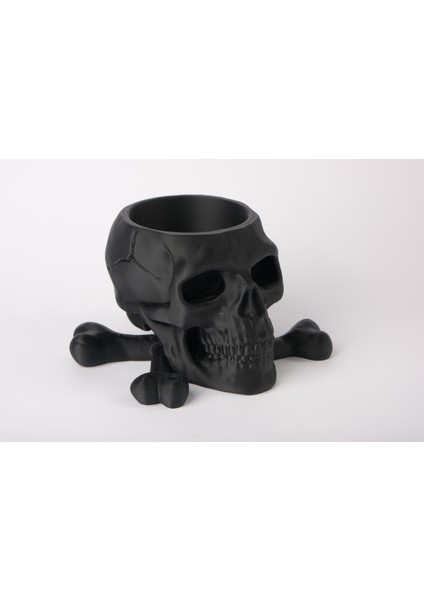 Kemik ve Kafataslı Kalemlik Takı Kutusu Masaüstü Organizeri fiyatları