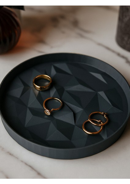 Geometrik Girintili Çıkıntılı Takı Kutusu Masaüstü Organizeri