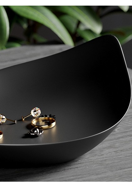 Zarif Yaprak Şeklinde Takı Tepsisi Takı Kutusu Masaüstü Organizeri