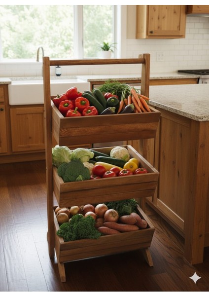 Ahşap Mutfak Sepeti modelleri