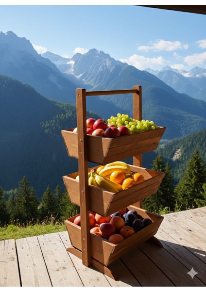 Ahşap Mutfak Sepeti fırsatları