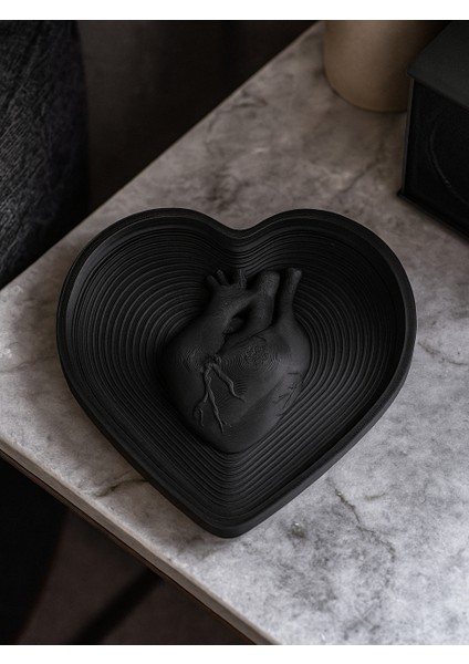 Anatomik Kalp Desenli Takı Kutusu Masaüstü Organizeri