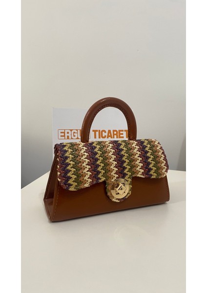 Hasır Nakışlı Kadın El ve Omuz Çantası / Çanta / Çanta modelleri