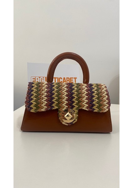 Hasır Nakışlı Kadın El ve Omuz Çantası / Çanta / Çanta fırsatları