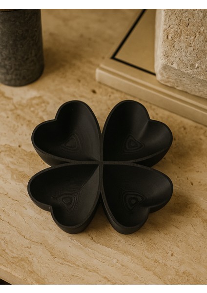 Dört Yapraklı Yonca Şeklinde Takı Tepsisi Takı Kutusu Masaüstü Organizeri