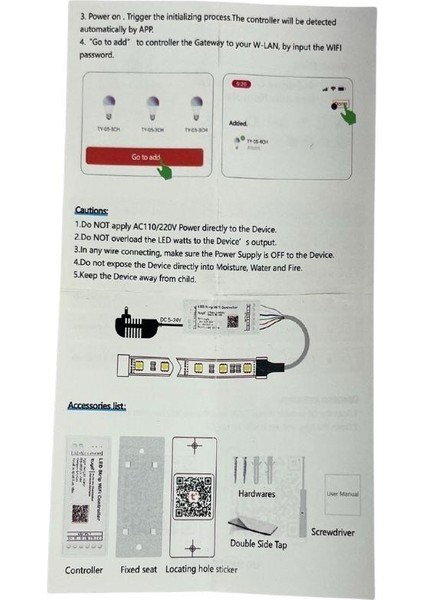 Tuya Destekli Wifi Kontrollü Rgb Şerit LED Kontrol Devresi 5-24V
