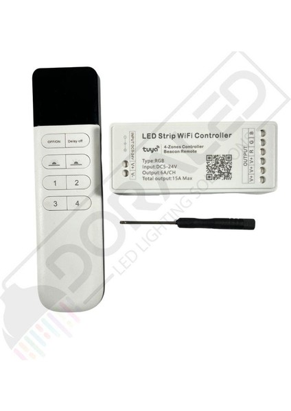 Tuya Destekli Wifi Kontrollü Rgb Şerit LED Kontrol Devresi 5-24V