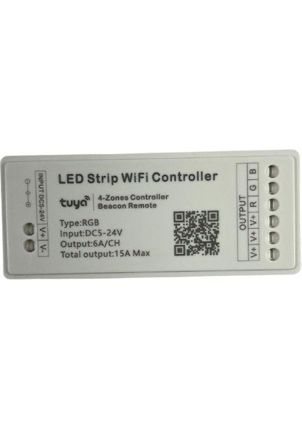 Tuya Destekli Wifi Kontrollü Dimmer Şerit LED Kontrol Devresi - 3 Kanal