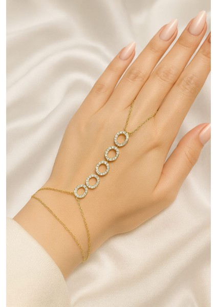 Gold Halka Model Taşlı Şahmeran