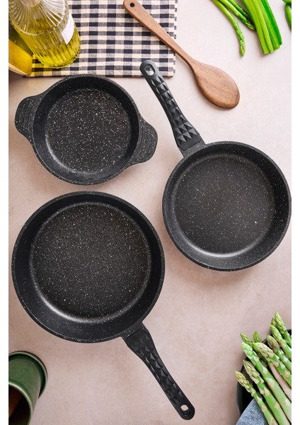 Progranito Döküm 3'lü Tava ve Sahan Seti 20-24-28 cm fiyatları