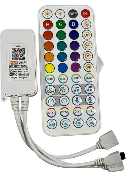 Tuya Destekli Wifi Kontrollü RGB Şerit Led Kontrol Cihazı 5-24V