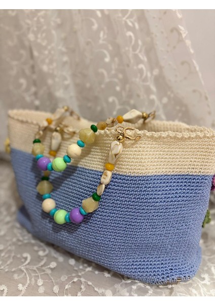 El Örgüsü Çiçek Desenli Kol Çantası fiyatları