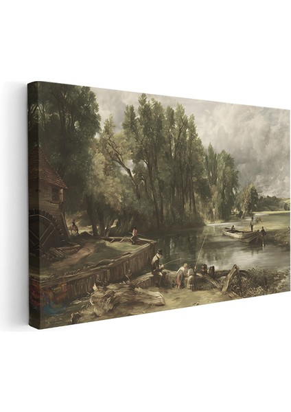 Kanvas Yatay Duvar Tablosu Kanvas Vintage Kirsal M Anzarasi4 Ev Ofis Salon Modern Duvar Tablosu