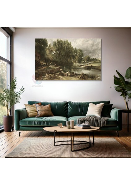 Kanvas Yatay Duvar Tablosu Kanvas Vintage Kirsal M Anzarasi4 Ev Ofis Salon Modern Duvar Tablosu fiyatları
