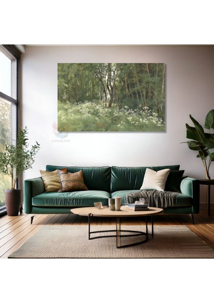 Kanvas Yatay Duvar Tablosu Kanvas Yesil Doga Manzarasi Ev Ofis Salon Modern Duvar Tablosu fiyatları