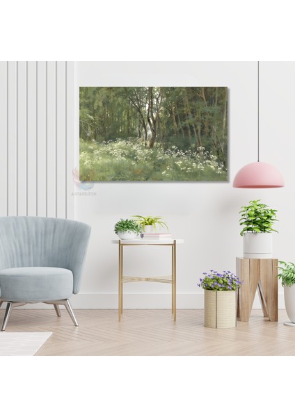 Kanvas Yatay Duvar Tablosu Kanvas Yesil Doga Manzarasi Ev Ofis Salon Modern Duvar Tablosu modelleri