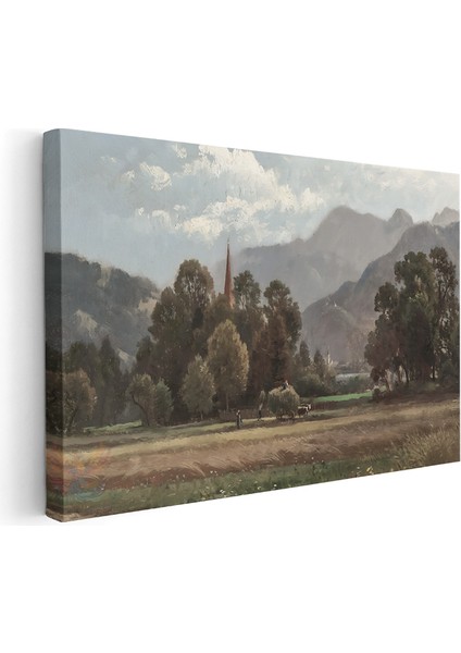 Kanvas Yatay Duvar Tablosu Kanvas Vintage Kirsal Manzarasi5 Ev Ofis Salon Modern Duvar Tablosu