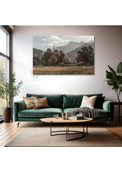 Kanvas Yatay Duvar Tablosu Kanvas Vintage Kirsal Manzarasi5 Ev Ofis Salon Modern Duvar Tablosu fiyatları