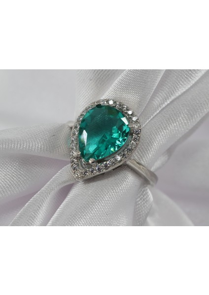 Damla Taşlı Kadın Yüzük, Su Yeşili Taşlı Gümüş Yüzük, Su Yeşili Gümüş Yüzük, 925 Ayar Gümüş Yüzük indirimleri