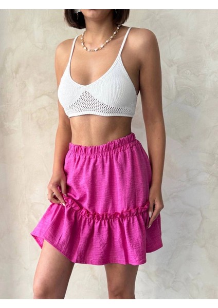 Çingene Keten Etek Fuşya S24808