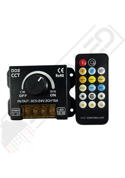 Kelvin Ayarlı 2 Kanal Led Dimmer 12-24 Volt fiyatları