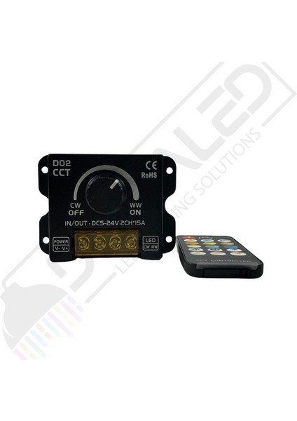 Kelvin Ayarlı 2 Kanal Led Dimmer 12-24 Volt