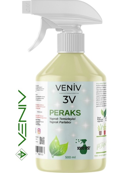 3V Peraks Bitkisel Yaprak Parlatıcı & Temizleyici - Sprey – Doğal Bitki Bakım