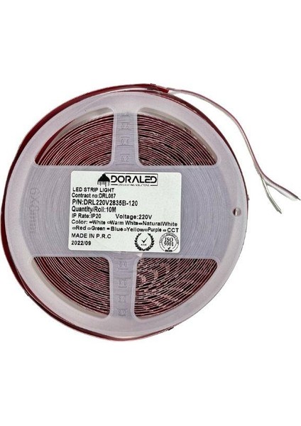 220 Volt Dim Edilebilir Şerit Led 10 Cm De Kesilebilir M/120 Led Mavi 10M İP20