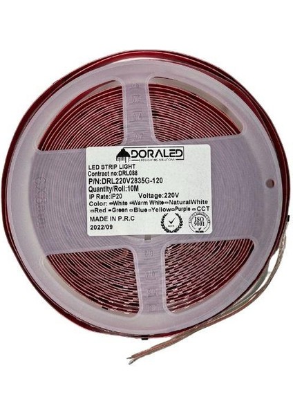 220 Volt Dim Edilebilir Şerit Led 10 Cm De Kesilebilir M/120 Led Yeşil 10M İP20