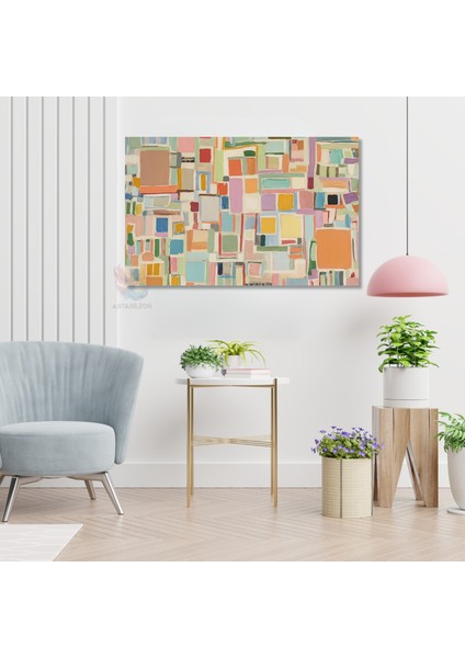 Kanvas Yatay Duvar Tablosu Kanvas Soyut Geometrik Sanat7 Ev Ofis Salon Modern Duvar Tablosu modelleri