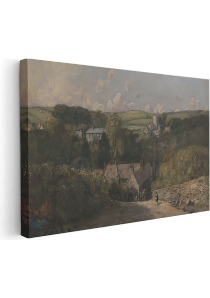 Kanvas Yatay Duvar Tablosu Kanvas Vintage Kirsal Manzarasi3 Ev Ofis Salon Modern Duvar Tablosu
