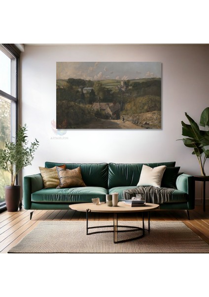 Kanvas Yatay Duvar Tablosu Kanvas Vintage Kirsal Manzarasi3 Ev Ofis Salon Modern Duvar Tablosu fiyatları