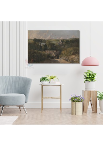 Kanvas Yatay Duvar Tablosu Kanvas Vintage Kirsal Manzarasi3 Ev Ofis Salon Modern Duvar Tablosu modelleri