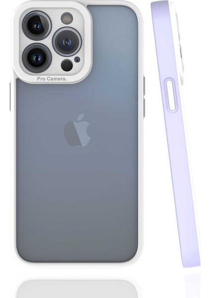 iPhone 13 Pro Uyumlu Aden Mima Kapak-Lila