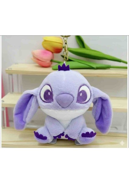 Stitch Lilo 12CM Mor Sevimli Hediyelik Çanta Süsü Peluş Anahtarlık Oyuncak fiyatları